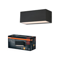 OSRAM ENDURA STYLE IDRI WALL Außenleuchte, 12,5W, 700lm, Wandleuchte, dunkelgrau, IP65 Schutzklasse, 3. 000K Farbtemperatur, warmweiße Lichtfarbe