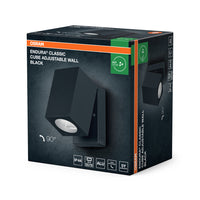 OSRAM ENDURA Classic Cube Außen-Wandleuchte, schwarz GU10