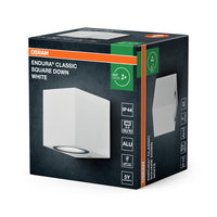 OSRAM ENDURA Square Down Außen-Wandleuchte, weiß, GU10