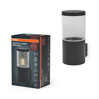 OSRAM ENDURA CLASSIC EBRO WALL Außenleuchte, Wandleuchte, dunkelgrau, Edelstahl, schnelle Installation, IP44 Schutzklasse, rostfreier Stahl, Anwendung im Außenbereich