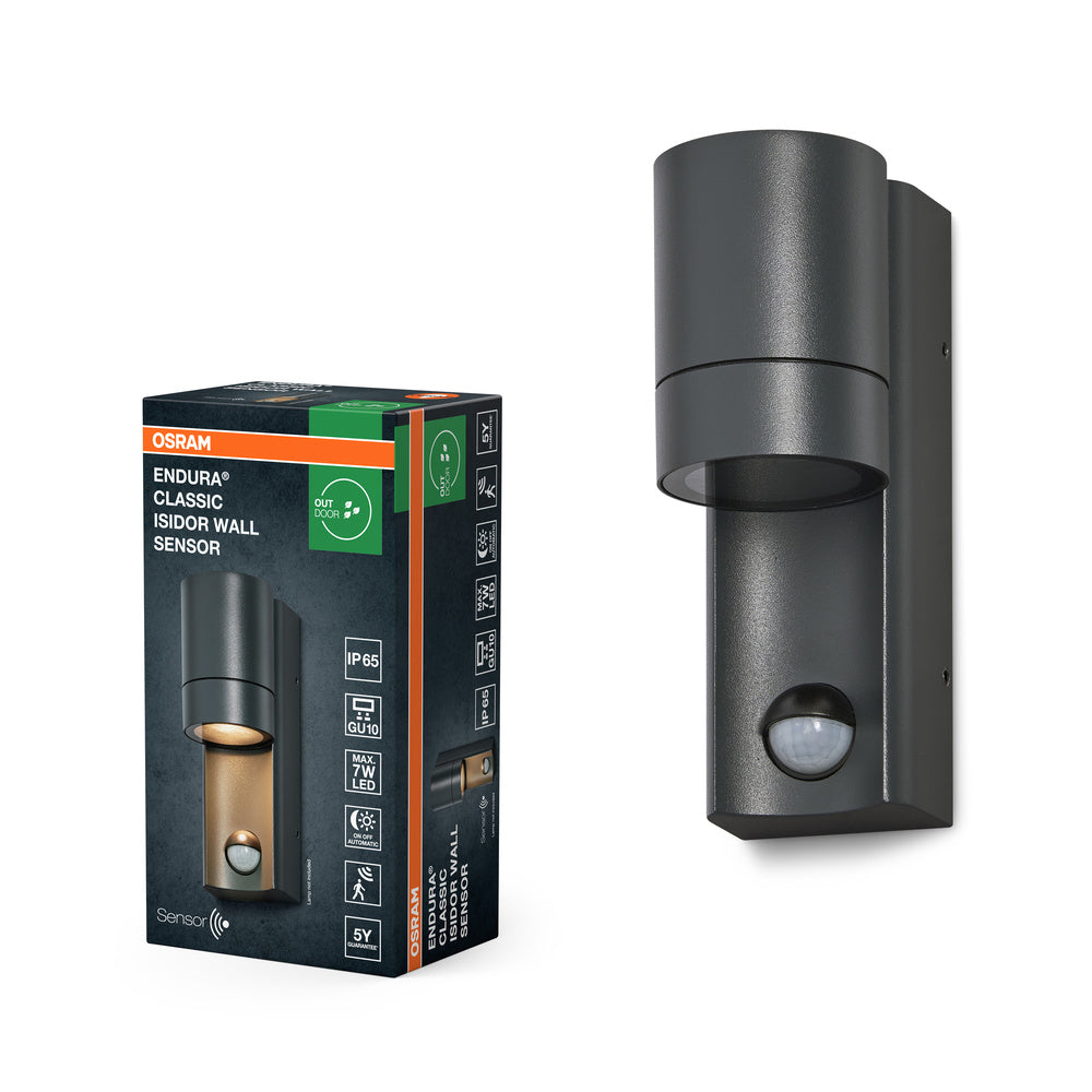 OSRAM ENDURA CLASSIC ISIDOR W Sensor Außenwandleuchte, dunkelgrau