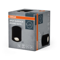 OSRAM Spot Surface Round Deckenaufbauspot, Ø 80mm,  schwarz, GU10