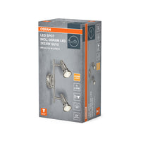 OSRAM LED SPOT BRUSHED SILVER GU10 2 x 2.6W , 460 lm, 2700 K, Warmweiß