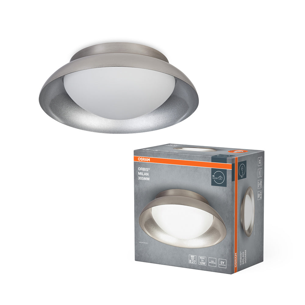OSRAM ORBIS MILAN Deckenleuchte 305mm, Nickel, 2xE27