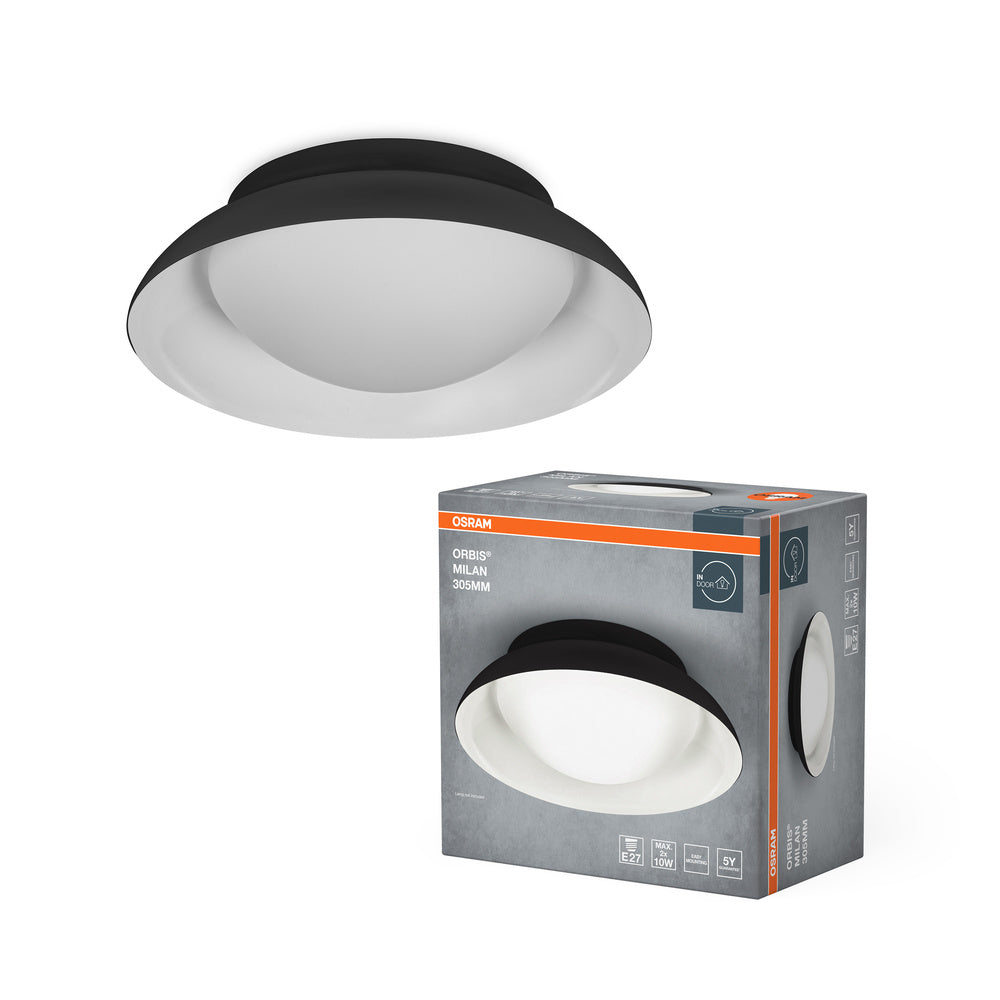 OSRAM ORBIS MILAN Deckenleuchte 305mm, schwarz, 2xE27