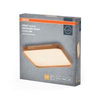 OSRAM ORBIS Alicia Deckenleuchte dimmbar Click-DIM 24W 395x395mm Holzdekor