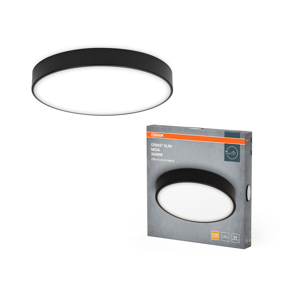 OSRAM ORBIS Slim Moia Deckenleuchte, schwarz, 24W, 2600lm