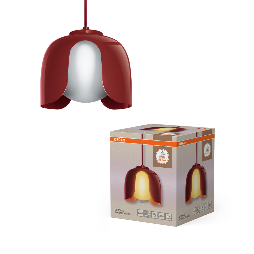 OSRAM DECOR Corolle Pendelleuchte E27 Rot