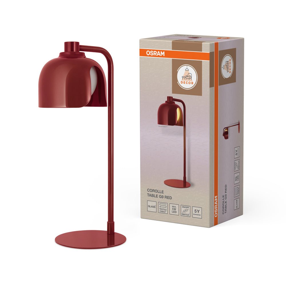 OSRAM DECOR Corolle Tischleuchte G9 Rot
