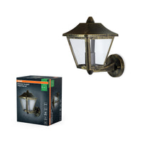 OSRAM ENDURA Wandleuchte Alu Schwarz-Gold für Außen, IP44