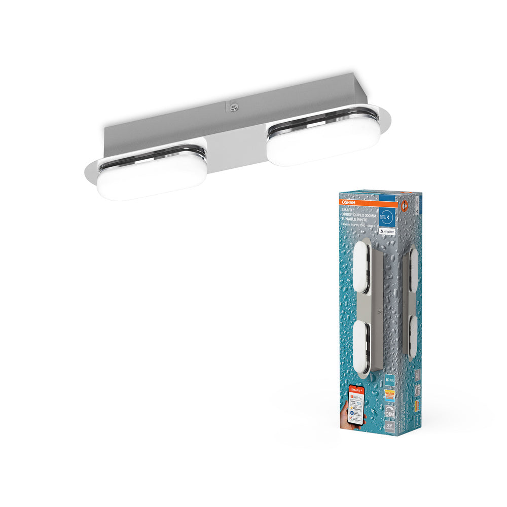 OSRAM Matter SMART+ ORBIS DUPLO Bad LED Wandleuchte 30cm Tunable Weiß 15W / 3000-6500K weiß