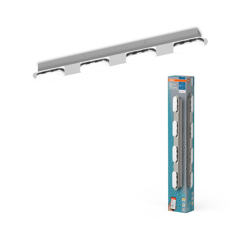 OSRAM Matter SMART+ ORBIS DUPLO LED Bad Wandleuchte 58cm Tunable Weiß 27W / 3000-6500K
