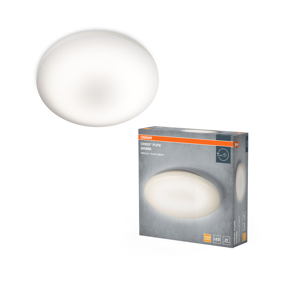 OSRAM ORBIS® Deckenleuchte Pure 300mm 14.5W, 1100 lm, 3000 K, Warmweiß
