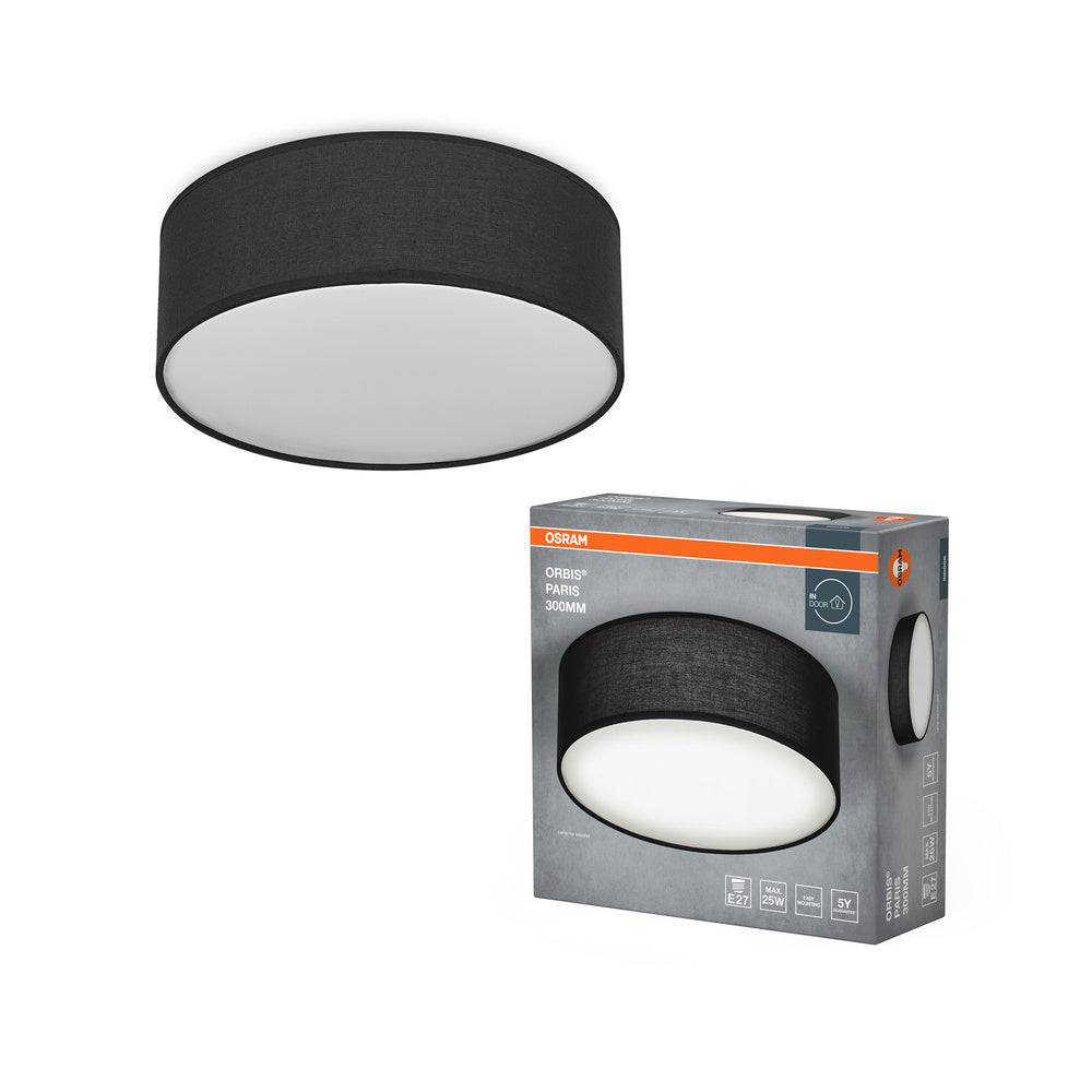 OSRAM ORBIS PARIS Deckenleuchte 300mm, schwarz, E27