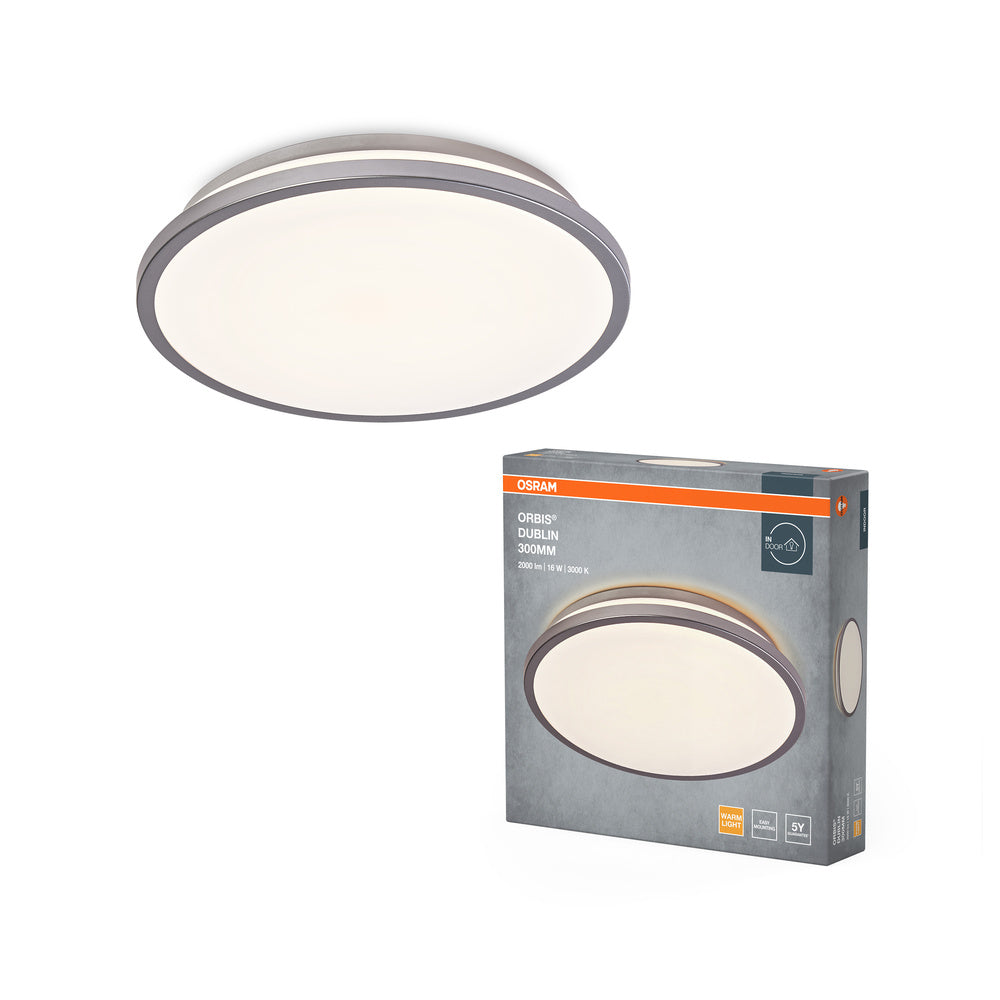 OSRAM ORBIS DUBLIN Deckenleuchte, silber, 16W, 2000lm