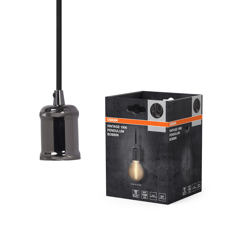 OSRAM Vintage 1906® Pendelleuchte BOBBIN E27, gun metal