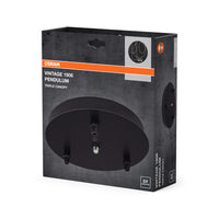OSRAM Vintage Edition 1906, Canopy schwarz, Halterung für OSRAM Vintage 1906 Pendulum Leuchten, Aluminium Gehäuse