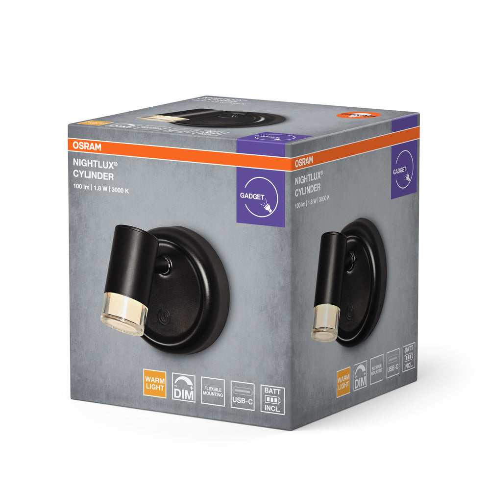 NIGHTLUX CYLINDER 830 DIM USB Black
