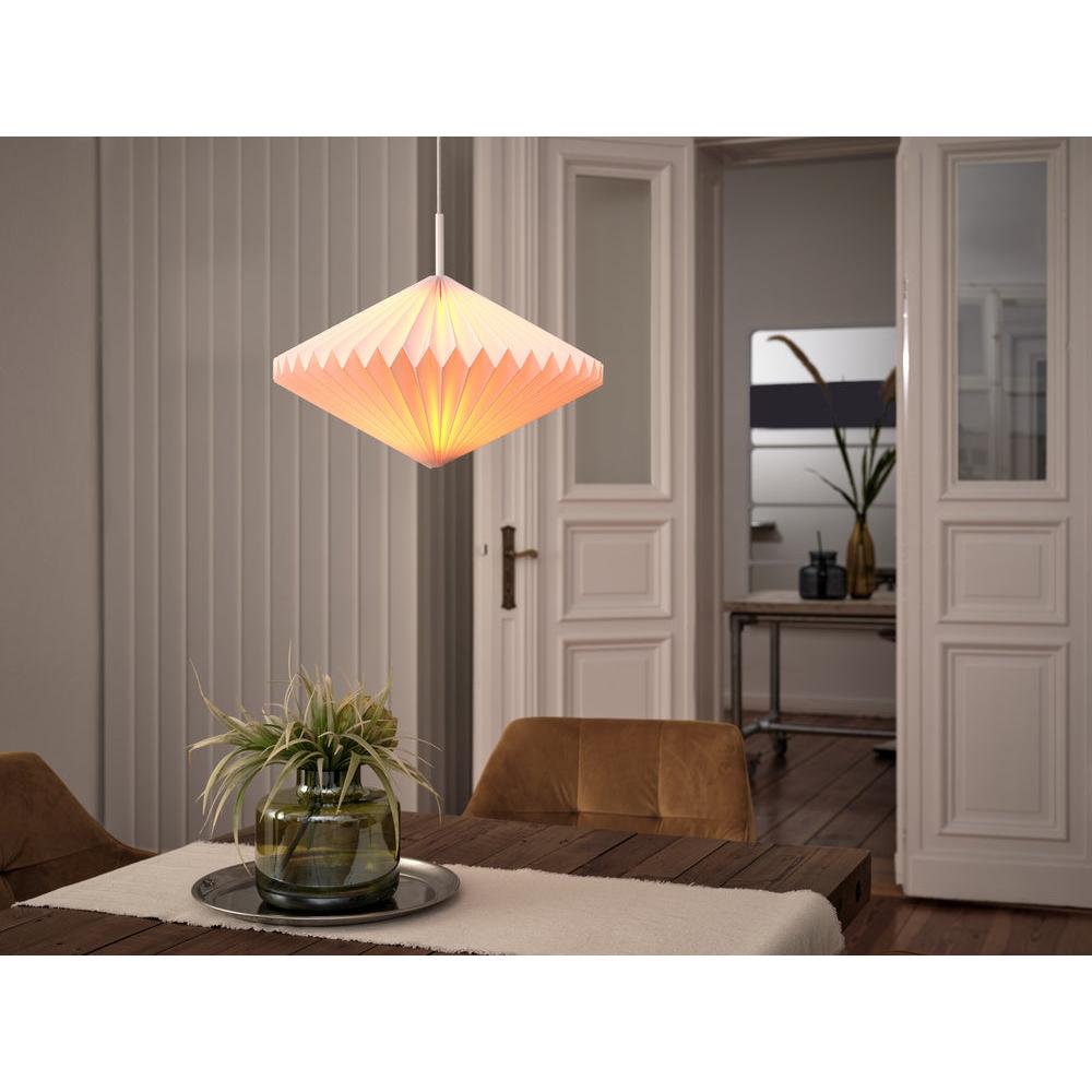 Decor Paper Lantern Diamond Pendant E27 White