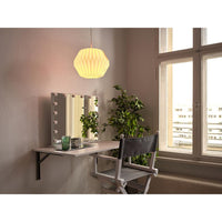 Decor Paper Lantern Gem Pendant E27 White