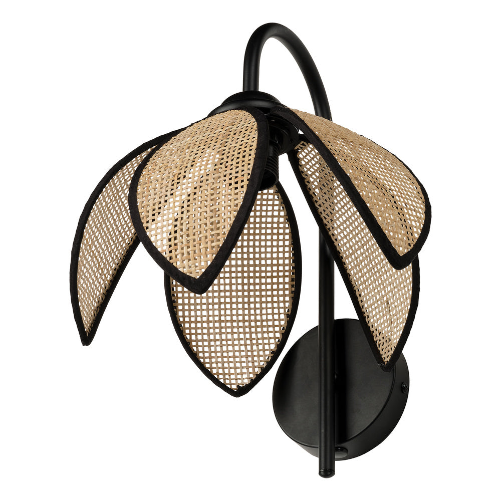 Decor Rattan Lotus Wall E27 Brown