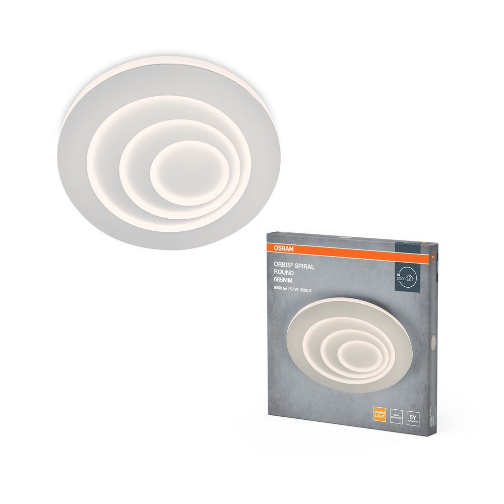 OSRAM ORBIS SPIRAL ROUND Deckenleuchte, weiß, 63W, 5000lm