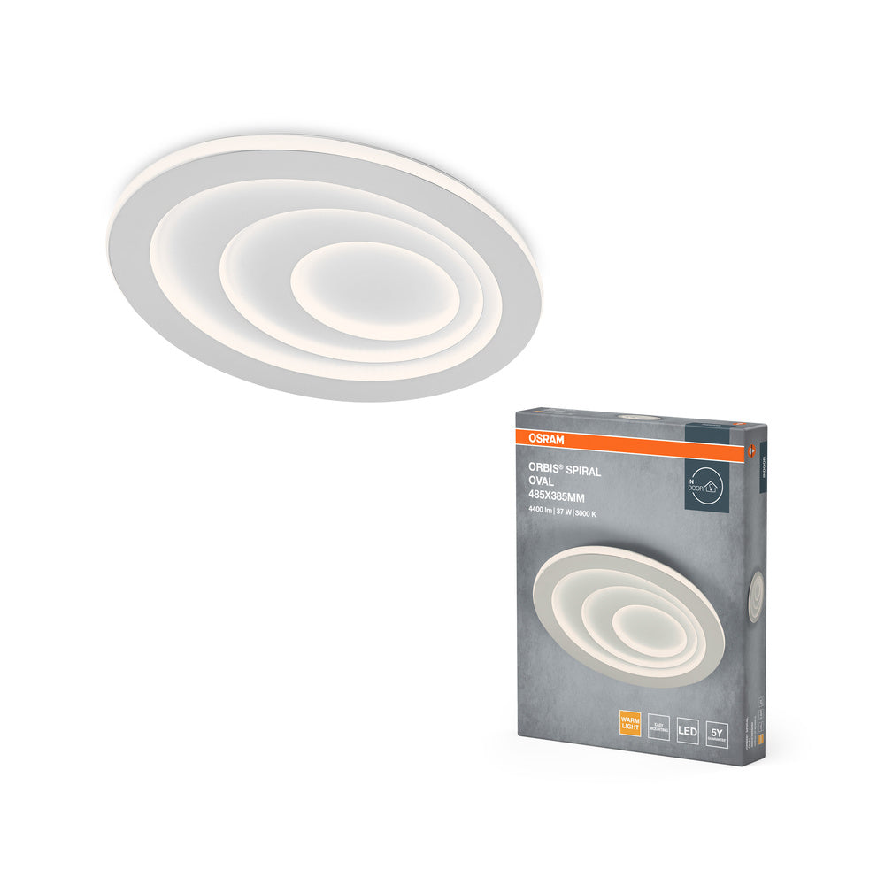 OSRAM ORBIS SPIRAL OVAL Deckenleuchte, weiß, 37W, 4000lm
