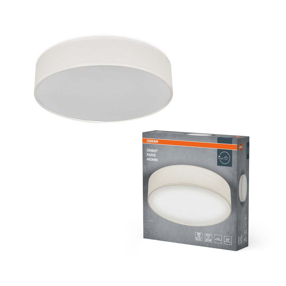 OSRAM ORBIS PARIS Deckenleuchte 480mm, beige, 3xE27