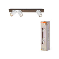 OSRAM DECOR SPOT MERCURY Deckenleuchte, 3 x 3,4W, Holzoptik, weiß