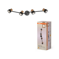 OSRAM DECOR SPOT CORK Deckenleuchte, 4 x 3,4W, 920lm, schwarz