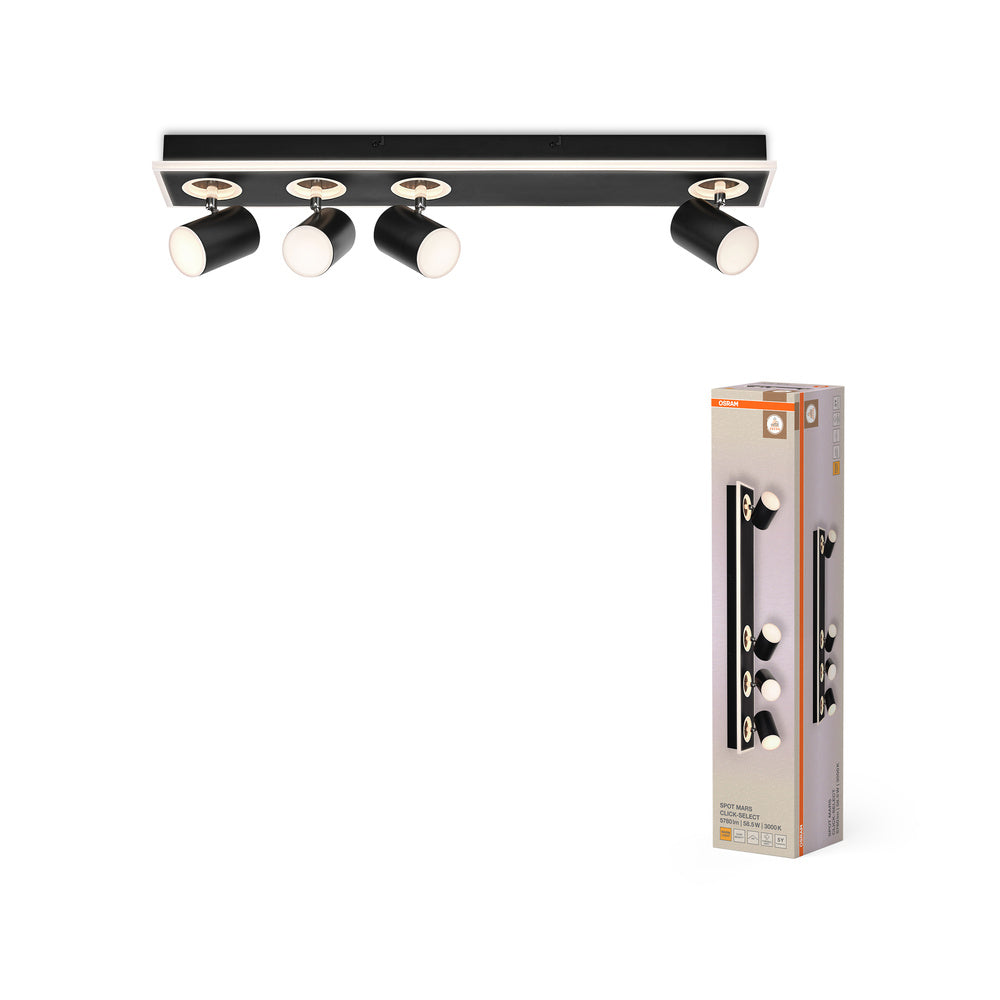 OSRAM DECOR SPOT MARS Deckenleuchte, 58,5W, 1.800lm, schwarz