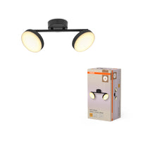 OSRAM DECOR Spot Moon Deckenleuchte schwarz, 2 Spots, 10.5W