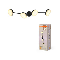 OSRAM DECOR Spot Moon Deckenleuchte schwarz, 4 Spots, 21W