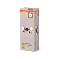 OSRAM DECOR Spot Moon Deckenleuchte schwarz, 4 Spots Cross, 21W