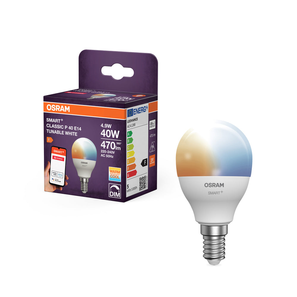 OSRAM ZigBee SMART+ Miniballform  P40 Tunable White 2700 - 6500K E14