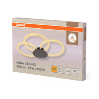 OSRAM DECOR Aura Ceiling Deckenleuchte, 21W, 3000K, 2200lm, Click DIM