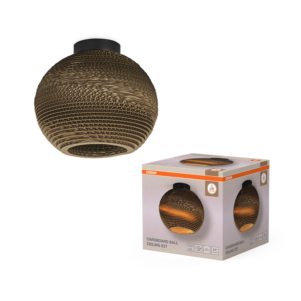 OSRAM DECOR Deckenleuchte Decor Cardboard Ball braun, E27