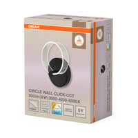 OSRAM DECOR Circle Wall Wandleuchte 8W Click CCT Black