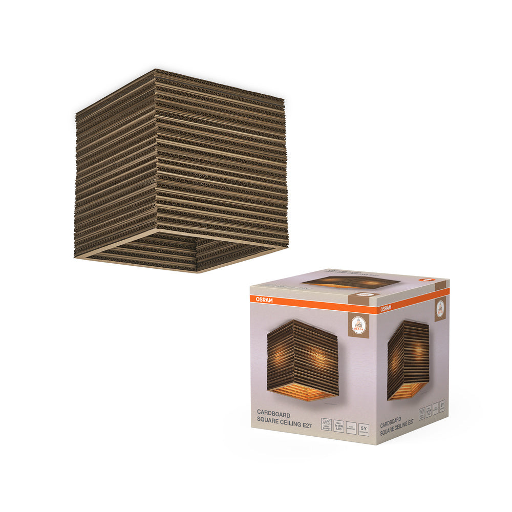 OSRAM DECOR Deckenleuchte Decor Cardboard Square braun, E27