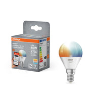 OSRAM Matter SMART+ Mini Bulb LED Lampe TW FR E14 4,9W 470 lm, 2700…6500 K, Tunable White