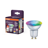 OSRAM Smart+ Reflektorlampe mit ZigBee Technologie, 4,9W, PAR16, Lichtfarbe RGBW einstellbar, Sockel GU10, 1er Pack