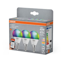 OSRAM SMART+ Matter Classic shapes Multicolor 4.9W 827–865 Multicolor E14 3er-Pack