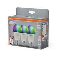 OSRAM SMART+ Matter Classic shapes Multicolor 9W 827–865 Multicolor E27 3er-Pack