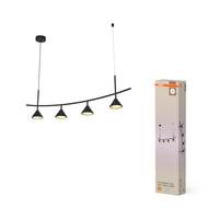 OSRAM DECOR Fuji Pendant Linear 4er Pendelleuchte  16W 930 Black