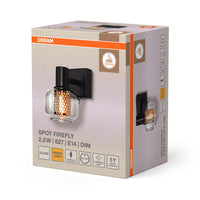 OSRAM DECOR Spot Firefly Wandleuchte, OSRAM Lampe inklusive, schwarz, 1 x 2.8W, E14