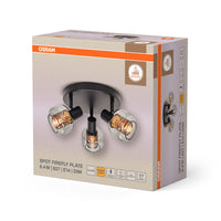 OSRAM DECOR Spot Firefly Deckenleuchte schwarz, OSRAM Lampe inklusive, 3 x 2.8W, E14