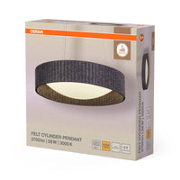 OSRAM DECOR Felt Cylinder Pendelleuchte Dunkelgrau, 28W, 830mm