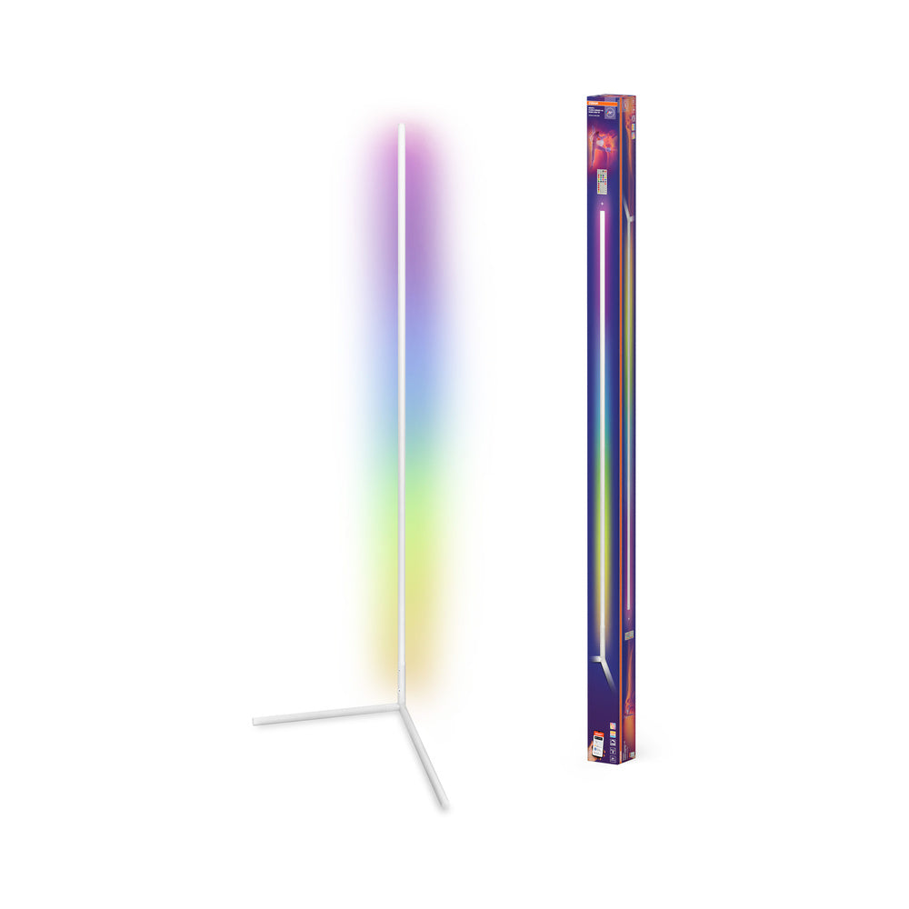 OSRAM Matter SMART+ Floor Corner Slim Stehlampe, mit Fernbedienung, Weiß, 1400 mm, RGB + Tunable White (TW)
