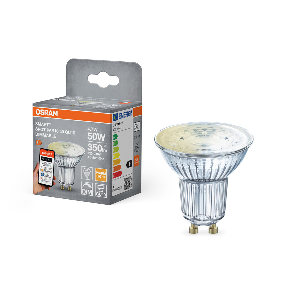 OSRAM SMART+ Matter Spot GU10 dimmbar 4.7W 827 DIM GU10 Single-Pack