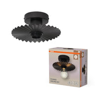 OSRAM DECOR Plisse Ceiling Deckenleuchte E27 Dark Grey